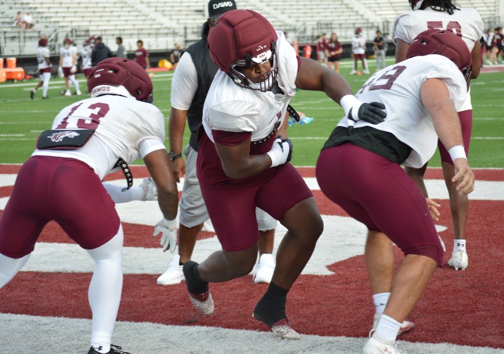 After grabbing attention in winter weight room, transfer DT Johnson impresses in SIU spring&nbsp;practices